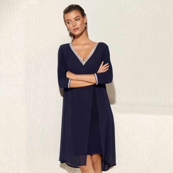 Cocktailkleid in Schwarz mit Strass
